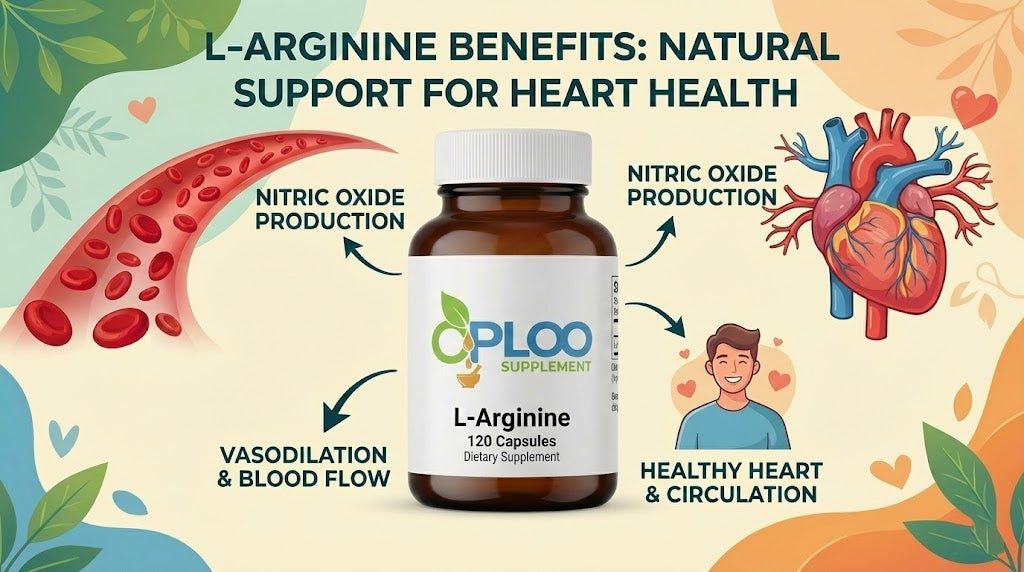 L-Arginine nitric oxide production - ;Ooploo Vitamins Supplement