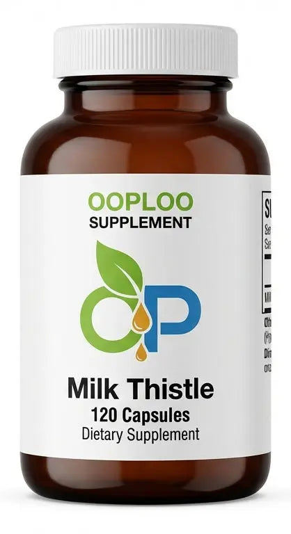 Ooploo Milk Thistle Extract 1000mg with 80 Percent Silymarin - 200 Vegetarian Capsules Ooploo
