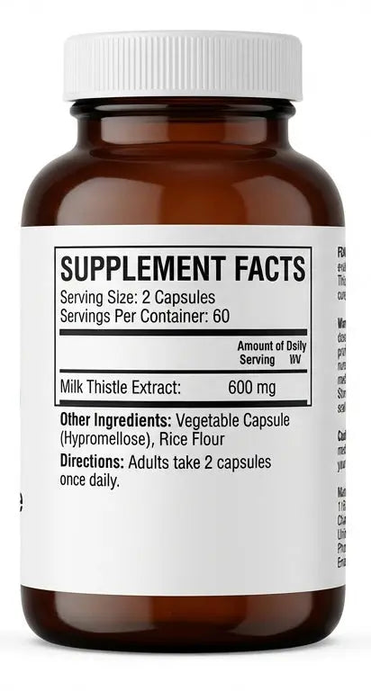 Ooploo Milk Thistle Extract 1000mg with 80 Percent Silymarin - 200 Vegetarian Capsules Ooploo