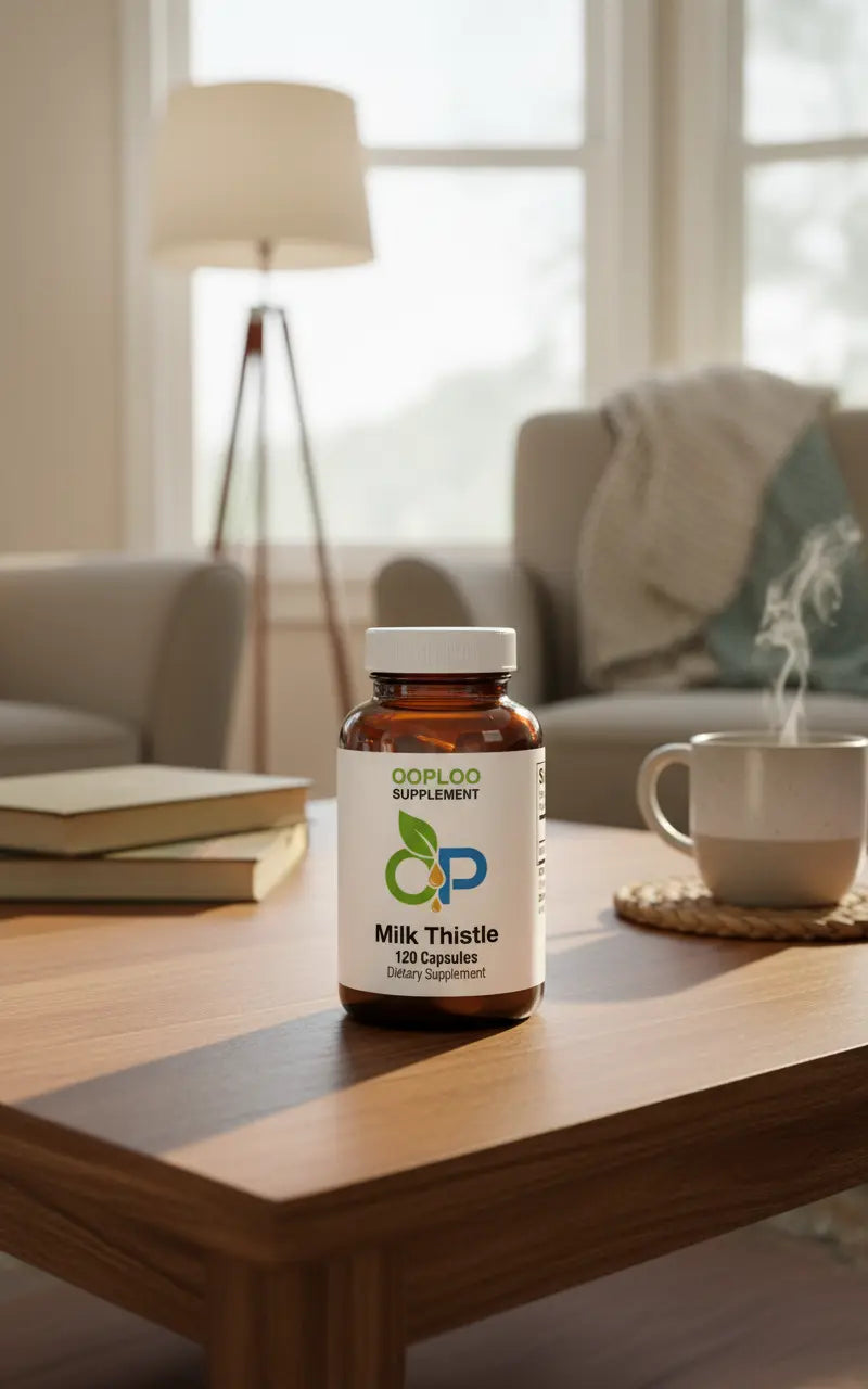 Ooploo Milk Thistle Extract 1000mg with 80 Percent Silymarin - 200 Vegetarian Capsules Ooploo